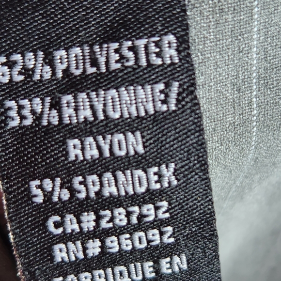 Dalia Collection Grey on Grey Pin Stripe Dress Pants Size 6 - Picture 7 of 9